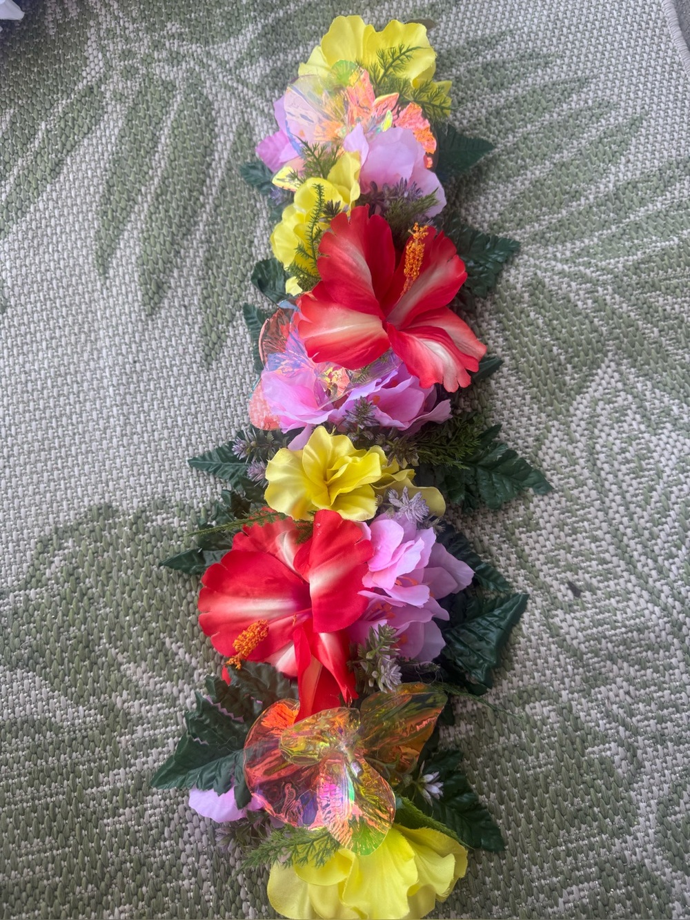Tropical Floral Hair Garland - Multi Color